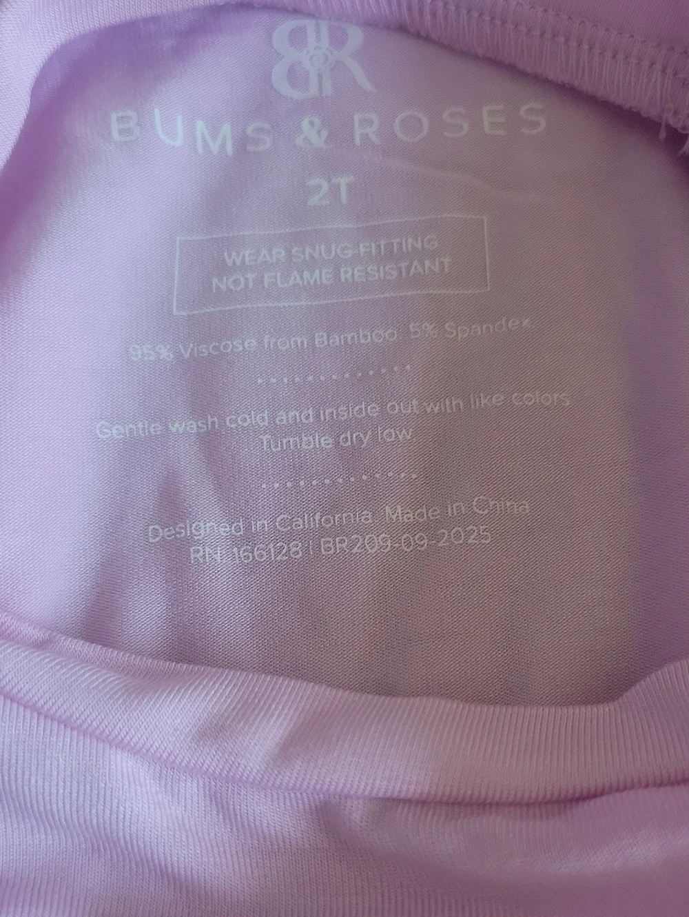 Bums & Roses Kids Bamboo Long Sleeve Pajama Set — Pink